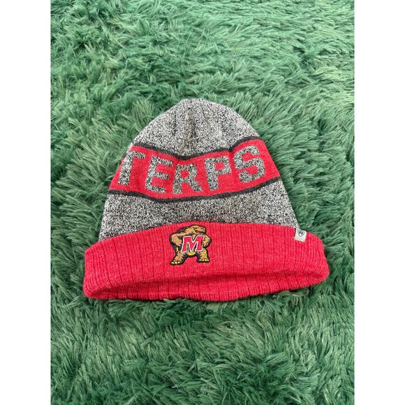 University of Maryland Gray | Red Beanie Touque Skully Hat OSFA Unisex - Picture 2 of 2